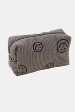 Load image into Gallery viewer, Smiley Face Corduroy Cosmetic Pouch