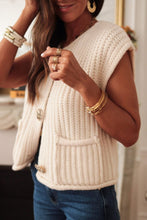 Load image into Gallery viewer, Di Button Down Sweater Vest with Pockets