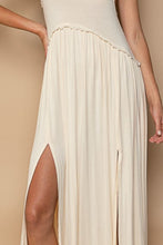 Load image into Gallery viewer, Seaside Sleeveless Back Zipper Front Slit Maxi Dress