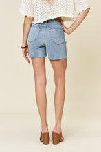 Load image into Gallery viewer, High Waist Raw Hem Denim Shorts
