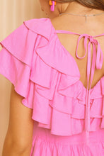 Load image into Gallery viewer, Charlie Ruffled Layered Tie Back Romper