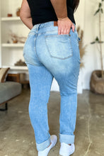 Load image into Gallery viewer, Distressed Straight Jeans with Patch Pockets