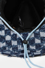 Load image into Gallery viewer, Checkered Fringe Denim Cowboy Hat