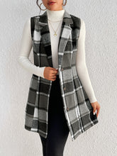 Load image into Gallery viewer, Raquel Honey Plaid Button Up Vest Coat