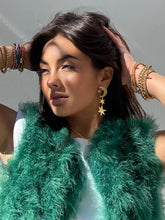 Load image into Gallery viewer, 18K Gold-Plated Moon & Star Dangle Earrings