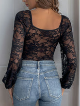 Load image into Gallery viewer, Perfect Lace V-Neck Long Sleeve Bodysuit