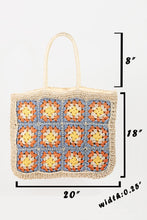 Load image into Gallery viewer, Flower Braided Tote Bag