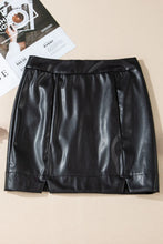 Load image into Gallery viewer, Heather PU Leather Mini Skirt