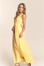 Load image into Gallery viewer, Texture Crisscross Back Tie Smocked Maxi Dress