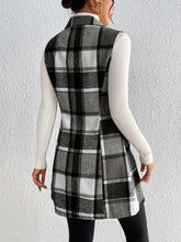 Load image into Gallery viewer, Raquel Honey Plaid Button Up Vest Coat