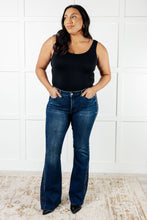Load image into Gallery viewer, Shannon Mid Rise Rhinestone Detail Flare Jeans