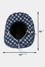 Load image into Gallery viewer, Checkered Fringe Denim Cowboy Hat