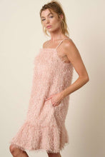 Load image into Gallery viewer, Feather Ruffle Hem Mini Cami Dress