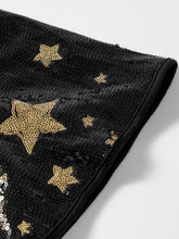Load image into Gallery viewer, Star above Sequin Round Neck Half Sleeve Blouse