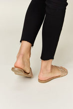 Load image into Gallery viewer, Rhinestone Open Toe Flat Sandals
