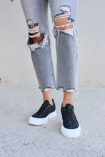 Load image into Gallery viewer, Sequin Lace-Up Platform Sneakers