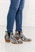 Load image into Gallery viewer, Shoes Back At It Point Toe Bootie in Snakeskin