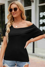 Load image into Gallery viewer, The Terra Asymmetrical Neck Rib-Knit Top