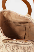 Load image into Gallery viewer, Crochet Knit Convertible Tote Bag with Tassel