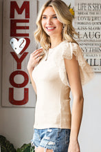 Load image into Gallery viewer, Polka Dot Flutter Sleeve Top