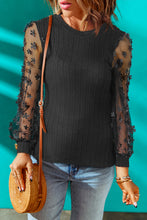 Load image into Gallery viewer, Dreamy Textured Applique Long Sleeve Blouse