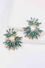 Load image into Gallery viewer, Flower Shape Glass Stone Dangle Earrings
