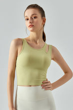 Load image into Gallery viewer, Ribbed Round Neck Sports Tank Top