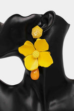 Load image into Gallery viewer, Bloosom Flower and Teardrop Resin Dangle Earrings