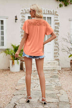 Load image into Gallery viewer, Alice Spliced Lace Flutter Sleeve Top