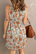 Load image into Gallery viewer, Floral Printed Button Down Sleeveless Magic Dress