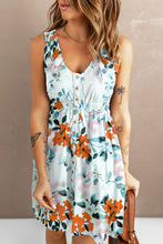 Load image into Gallery viewer, Floral Printed Button Down Sleeveless Magic Dress