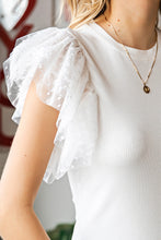 Load image into Gallery viewer, Polka Dot Flutter Sleeve Top