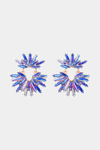 Load image into Gallery viewer, Flower Shape Glass Stone Dangle Earrings