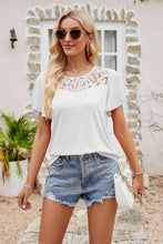 Load image into Gallery viewer, Alice Spliced Lace Flutter Sleeve Top