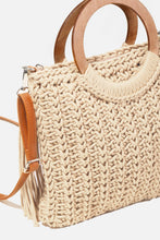 Load image into Gallery viewer, Crochet Knit Convertible Tote Bag with Tassel