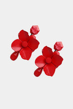Load image into Gallery viewer, Bloosom Flower and Teardrop Resin Dangle Earrings