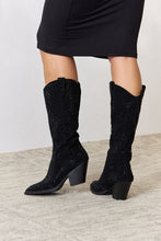 Load image into Gallery viewer, Go Girl Rhinestone Knee High Cowboy Boots