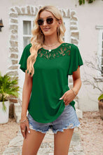 Load image into Gallery viewer, Alice Spliced Lace Flutter Sleeve Top