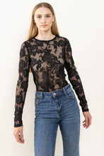 Load image into Gallery viewer, Ces Femme Floral Lace Mesh Bodysuit