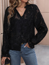 Load image into Gallery viewer, Mary Frances Lace Button Front Long Sleeve Top
