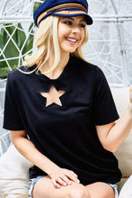 Load image into Gallery viewer, Star Cutout Short Sleeve T-Shirt
