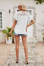 Load image into Gallery viewer, Alice Spliced Lace Flutter Sleeve Top