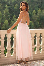 Load image into Gallery viewer, Jenna Lace-Up Backless Mesh Dress
