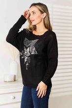 Load image into Gallery viewer, Star Sequin Graphic Dolman Sleeve Knit Top