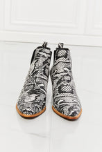 Load image into Gallery viewer, Shoes Back At It Point Toe Bootie in Snakeskin