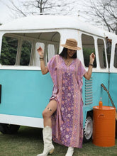 Load image into Gallery viewer, Love Myself Printed Tie Neck Short Sleeve Dress