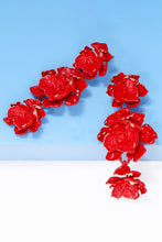 Load image into Gallery viewer, Flower Shape Zinc Alloy Dangle Earrings