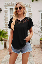 Load image into Gallery viewer, Alice Spliced Lace Flutter Sleeve Top