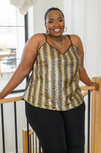 Load image into Gallery viewer, Stayin' Alive V-Neck Sequin Tank in Gold