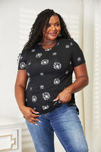 Load image into Gallery viewer, Dandelion Print Round Neck T-Shirt
